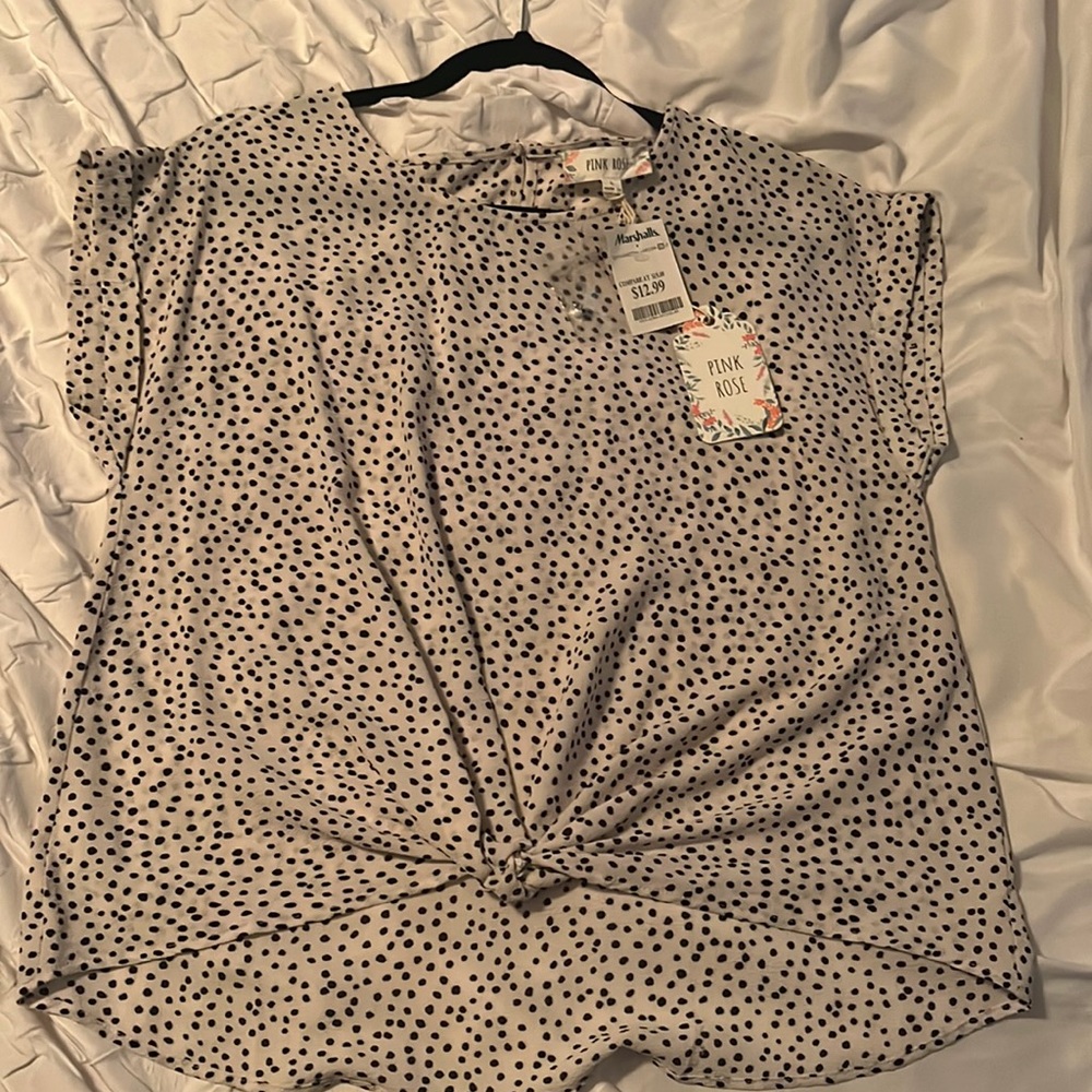 Polka dot printed blouse